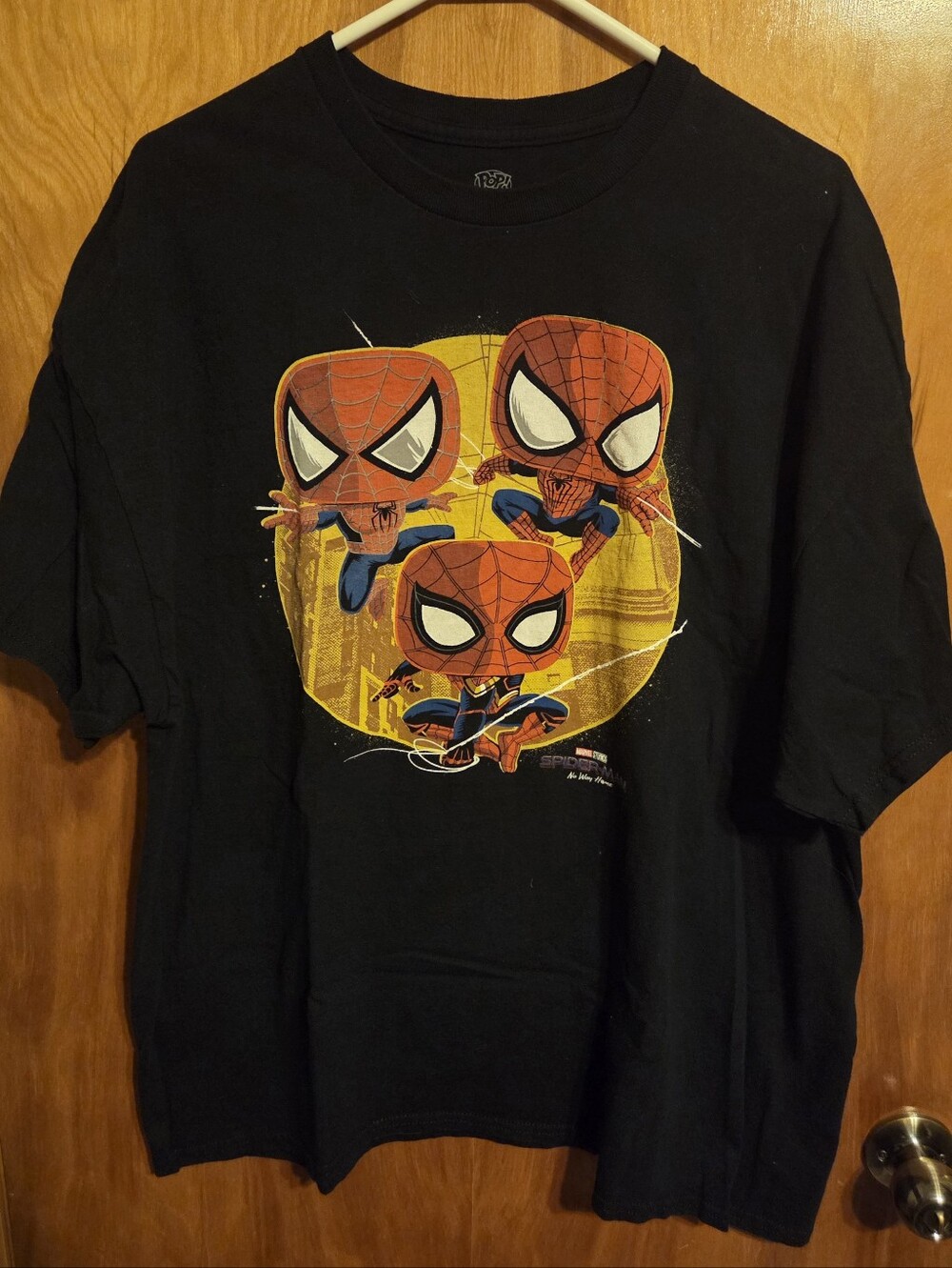 Funko Pop! Tees Spider-Man No Way Home Graphic Print Men's 2XL Black Tee